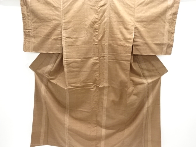 JAPANESE KIMONO / ANTIQUE KIMONO / SILK / YUKI TSUMUGI / WOVEN STRIPE